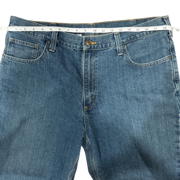 Carhartt Men’s Relaxed Fit Medium Wash Workwear Denim Pants Size 38x32 - Picture 10 of 12